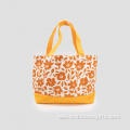 Orange Large Capacity Canvas shopping bag